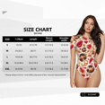 thumbnail image 2 of Rateoe Skull Retro record lips Printed Women Rash Guard Short Sleeve,Tummy control Swimsuit Surfing Swimsuit Bathing Suit Short-sleeved Onesie UPF 50+, 2 of 6