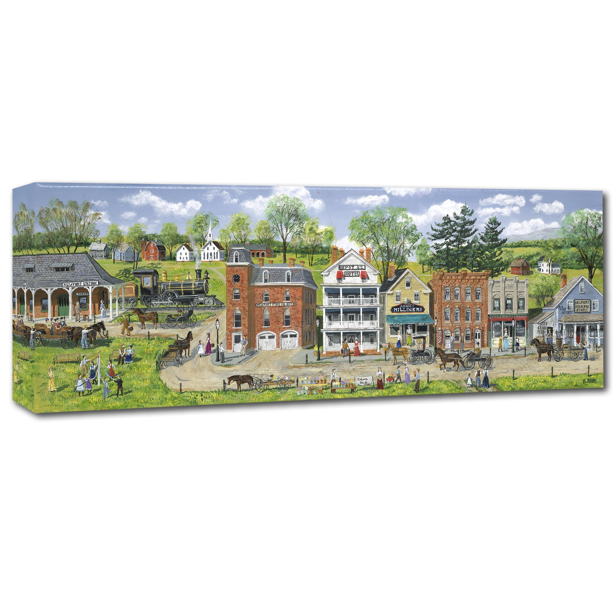 Trademark Fine Art 'Depot Street' Canvas Art by Bob Fair