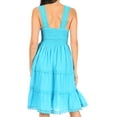 thumbnail image 2 of Sakkas Presta Roman Sleeveless Lined Tank Top Dress With Emrboidery Lace Design - Turquoise - 2X, 2 of 5