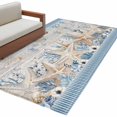 thumbnail image 2 of Area Rug 48×72in, Vintage Starfish Summer Ocean Floor Carpet Living Room Rug, Shell Conch Jellyfish Non-Slip Welcome Mat Indoor Rugs for Bedroom Dining Room, 2 of 9