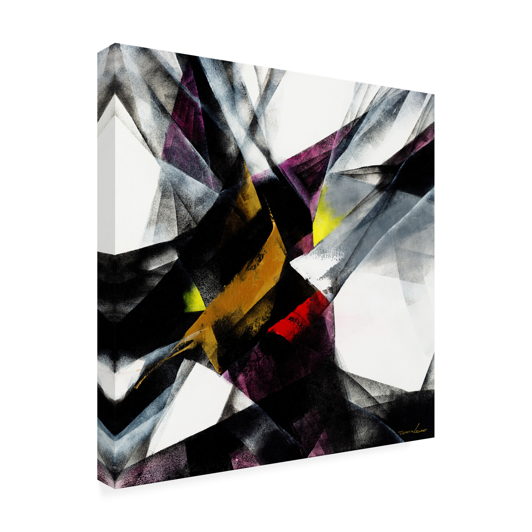 Canvas Wall Art - Thomas Leung 'Color Block 3' Wall Art for Living Room, Bedroom, or Office Décor by Trademark Fine Art - 24 x 24 Inches