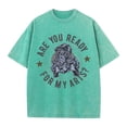 thumbnail image 3 of IWRICH Men's Acid Wash Plus Size T Shirts Baggy Basic Short Sleeve Tees Casual Trendy Graphic Printed Tees Green S, 3 of 3