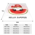 thumbnail image 3 of Sikiie Watermelon Gnome Ultra-Soft Micro flannel Blanket Luxury All Seasons Warm Blanket for Bedding Sofa and Travel (4 sizes)-80"x60", 3 of 7