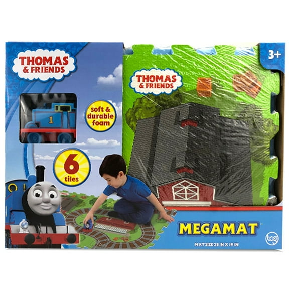 JamN' Products - 6 Piece Tile Mega Floor Mat with Vehicle, Thomas & Friends