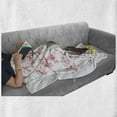 thumbnail image 6 of Nature Soft Flannel Fleece Throw Blanket, Big Sakura Tree in Full Blossom Seasonal Far Eastern Nature Artwork, Cozy Plush for Indoor and Outdoor Use, 50" x 70", Pink Black Green, by Ambesonne, 6 of 6