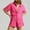 Hot Pink, variant on Heisall Two Piece Sets for Women Short Sleeve Tops and Shorts with Pockets Casual Lounge Sets Summer Outfits
