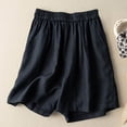 thumbnail image 2 of Patlollav Shorts Pants for Women Summer Pocket Solid Casual Elastic High Waist Workout Shorts, 2 of 6
