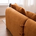thumbnail image 5 of Full Compression Sponge L-Shape Sectional Sofa with Curved Chaise, Modular Chenille Couch, 30D High-Density for Apartment Living Room900 Lbs. (Orange), 5 of 11
