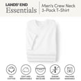 thumbnail image 4 of Lands' End Essentials Men's Crew Neck T-Shirt 3 Pack - Premium Cotton Tee, Casual Regular Fit, 4 of 6