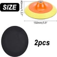 thumbnail image 2 of 2Pcs Plastic Flexible Edge Polishing Buffing Hook and Loop Backing Pad Polishing Machine Replacement Parts with Sponge Dark Orange 150x40mm Diy, 2 of 6
