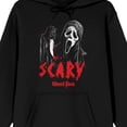 thumbnail image 7 of Ghostface Scary Long Sleeve Men's Black Hooded Sweatshirt-XS, 7 of 7