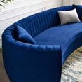 thumbnail image 3 of Enthusiastic Vertical Channel Tufted Curved Performance Velvet Sofa, 3 of 3