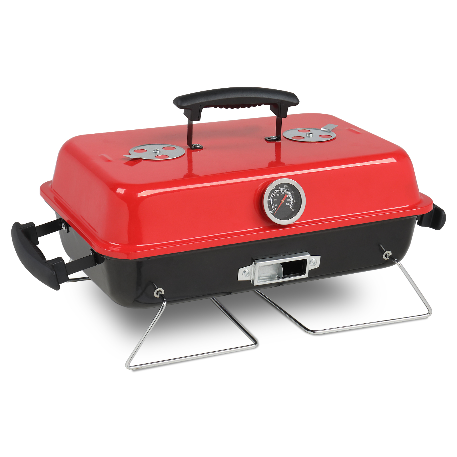 Portable Tabletop Charcoal Grill, Small Outdoor BBQ Smoker for Camping, Picnic & Beach