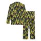 thumbnail image 4 of Conjunto de pijama largo para mujer con estampado de llamas de fuego de fondo, 4 of 4