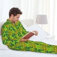 thumbnail image 6 of Picia Autumn Corn Pattern Men’s Long-Sleeve Sleepwear Set - Soft 2-Piece Loungewear with Pockets, Comfy PJs for Relaxing Nights-XX-Large, 6 of 7