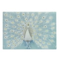 thumbnail image 1 of Peacock Cutting Board, Peacock Pattern on the Wall Nature Colorful Ornate Art Print, Decorative Tempered Glass Cutting and Serving Board, Large Size, Yellow Pale Blue, by Ambesonne, 1 of 1