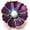 Purple, variant on Snap Jewelry 20MM Red Big Pearl Flower Ginger Charm with Enamel Petals and Center Pearl