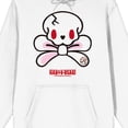 thumbnail image 7 of All Purpose Bunny Red Eye Skull Long Sleeve White Unisex Adult Hooded Sweatshirt-Medium, 7 of 7