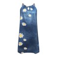 thumbnail image 4 of Ichaunyi Summer Dresses Clearance Women's Summer Casual Fashion Metal Hanging Neck Print Sleeveless Dress, 4 of 5