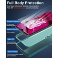 thumbnail image 3 of Revvl 6 Pro Case, Revvl 6X Pro Case, with Glass Screen Protector, Dust-Proof Port Cover, Full Body Rubber Protection Phone Case for T-Mobile Revvl 6/6x Pro 5G, Mint/Teal, 3 of 8