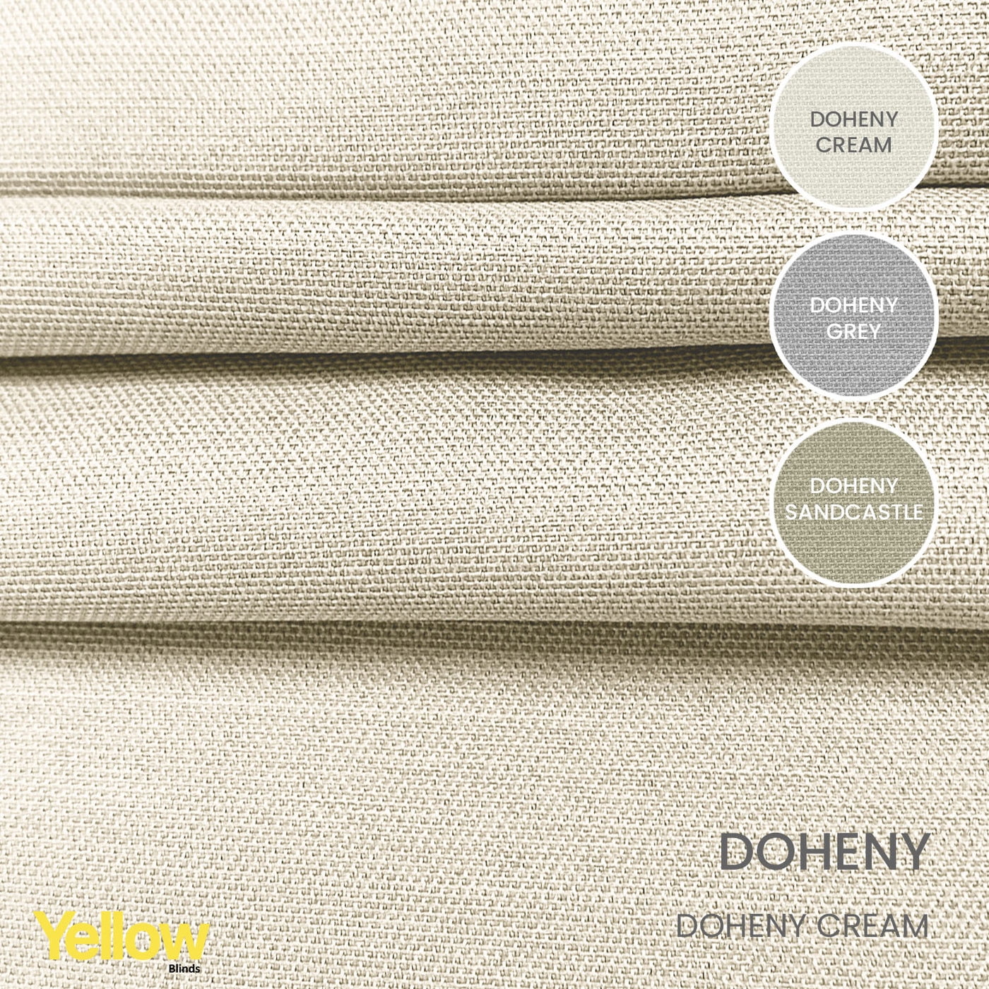 Yellow Blinds Cordless Blackout Roman Shade, Del Mar Moon Shell - 34"W X 64"H