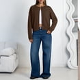 thumbnail image 6 of SUNBS Womens Cropped Cardigan Long Sleeve Sweaters for Women Lightweight Blouse Fall Knit Top Fashion Button Up Clothes, 6 of 10