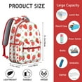 thumbnail image 6 of Strawberry Print Backpack - Spacious school bag for teens & adults, lightweight laptop backpack for college & travel, cute gift., 6 of 6