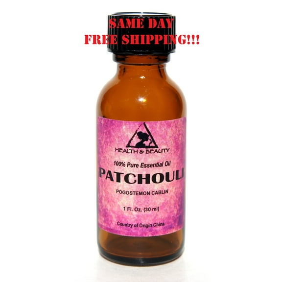 PATCHOULI ESSENTIAL OIL AROMATHERAPY NATURAL PURE GLASS BOTTLE 1.0 OZ, 30 ML