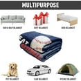 thumbnail image 6 of Sports Fleece Blanket 40" x 50" Eat Sleep Baseball Navy Blue Lightweight Fuzzy Cozy Soft Warm Throw for Man Boy Teen, Air Conditioning, 6 of 6