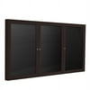 Ghent's Vinyl 48" x 72" 3 Door Enclosed Letterboard in Black