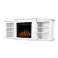 thumbnail image 3 of Real Flame Velmont Electric Fireplace 74" TV Stand with Open Storage in White, 3 of 25