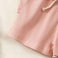 thumbnail image 5 of TOWED22 Toddler Baby Girl Clothes Sleeveless Ruffle Bowknot Dress Top Shorts Set Summer Outfits for Little Kids Girls Pink,3-4 Y, 5 of 7
