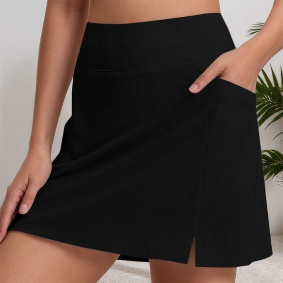 FASHOFT Tennis Skirt For Women High Waist Casual Mesh Skort Lightweight Breathable For Fitness Running Yoga And Outdoor Sports Womens Athletic Skirts Black