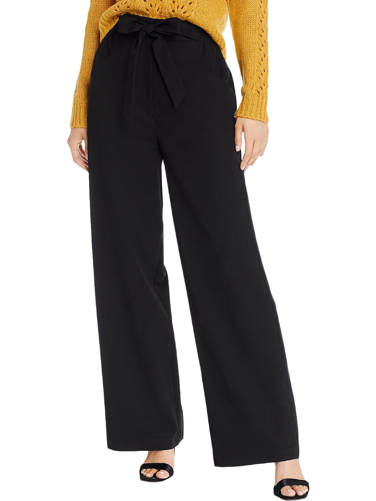 Aqua Womens Tie Waist High Rise Wide 