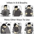 thumbnail image 4 of BTideas Inflatable Travel Pillow,Airplane Neck Pillow,for Airplanes, Trains, Cars ,Office(Black), 4 of 7