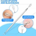 thumbnail image 2 of RAGUPEL 2026 New Pimple Extractor Acne Treatment Tool Surgical Grade Blackhead Comedone Removal 2-In-1 Popper Tool for Face Nose Blackhead Extractor Tool for Home, Salon, Travel, Personal Care Silver, 2 of 7