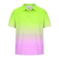 thumbnail image 3 of FAHXNVB Girls Gradient Color School Uniform T Shirts Short Sleeve Collared Golf Tees Tops Outdoor Casual Sports Shirts 5-15 Years, 3 of 6