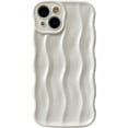 thumbnail image 1 of Water Ripple Pattern Curly Wave Frame Soft Compatible with iPhone Case (White,iPhone 13 Pro Max), 1 of 4