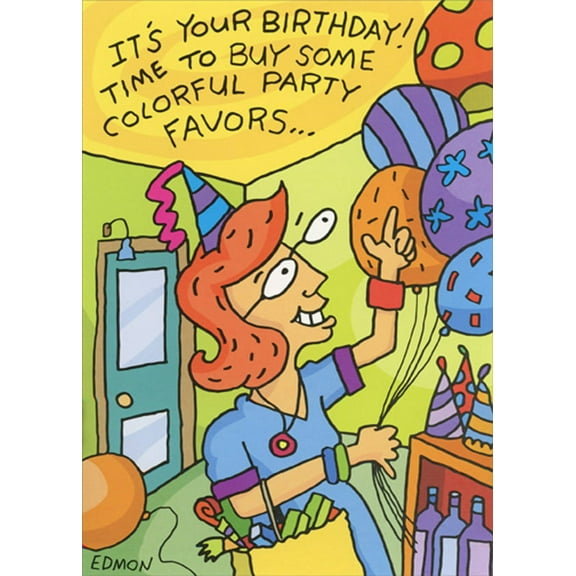 Oatmeal Studios Colorful Party Favors Feminine Funny / Humorous Birthday Card for Woman : Women : Her