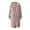 Light Pink, variant on Women's Mid-Length Solid Color Winter Coat, Warm Hooded Long Sleeve Jacket with Soft Insulation, Knee-Length Casual Outerwear for Cold Weather, Classic Hood Daily Wear Parka Blue L