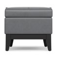 thumbnail image 5 of Oregon 42"W Rectangle Storage Ottoman Bench with Tray in Stone Gray Faux Leather, 5 of 14