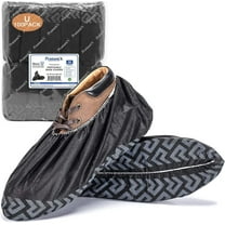 ProtectX Disposable Shoe & Boot Covers, 100-pack (50 pairs), Slip Resistant, Boot & Shoe Covers, Durable Polypropylene, Black, Fits up to Men’s 14 US Size and All Women’s US Size Shoes…