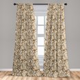 thumbnail image 2 of Marine Window Curtains, Steampunk Style Seahorse Robot Ocean Creature Retro Nautical Artwork, Lightweight Decor 2-Panel Set with Rod Pocket, Pair of - 28"x63", Pale Brown Grey and Cream, by Ambesonne, 2 of 3