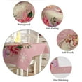 thumbnail image 6 of Pink Christmas Tablecloth Square Table Cloth 60x60 , Waterproof Tablecloth Outdoor Table Cloth, Santa Winter Snowflake Botanical Rustic Washable Table Cover for Kitchen Dining Party, 6 of 8