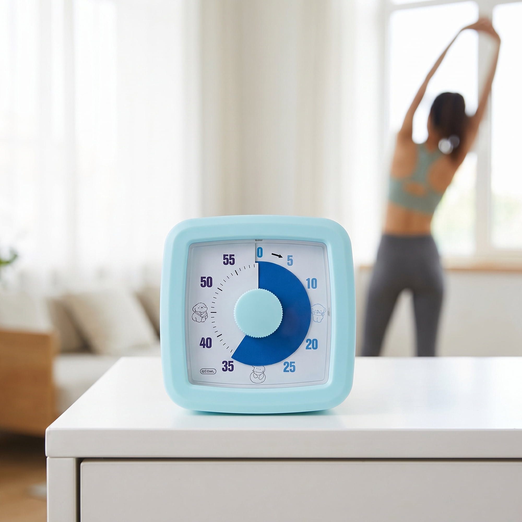 Unique Bargains 60 Minute Digital Visual Timer with Loud Alarm for Studying Blue A