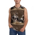 thumbnail image 2 of Goofa Cat Family Printed Men's Sleeveless T-Shirt - Athletic Gym Workout Tank Top for Men - Moisture-Wicking, UPF 30+ Quick-Dry Muscle Tee-, 2 of 8