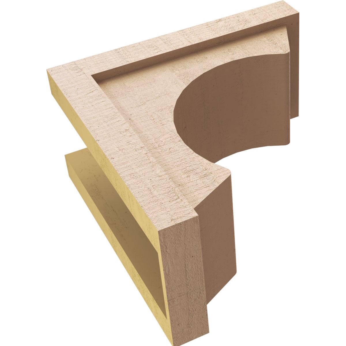 7"W x 14"D x 14"H Classic Emerson Rough Cedar Woodgrain TimberThane Corbel, Primed Tan
