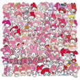 thumbnail image 1 of 50/100Pcs Sanrio Hello Kitty Kuromi Melody Cinnamoroll Sticker Kawaii Laptop Skin DIY Diary Stationery Stickers Kids Toys Gifts, 1 of 4