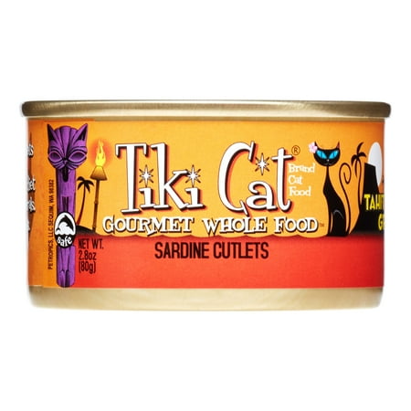 Tiki Cat Tahitian Grill Grain-Free Sardine Cutlets Wet Cat Food, 2.8 oz