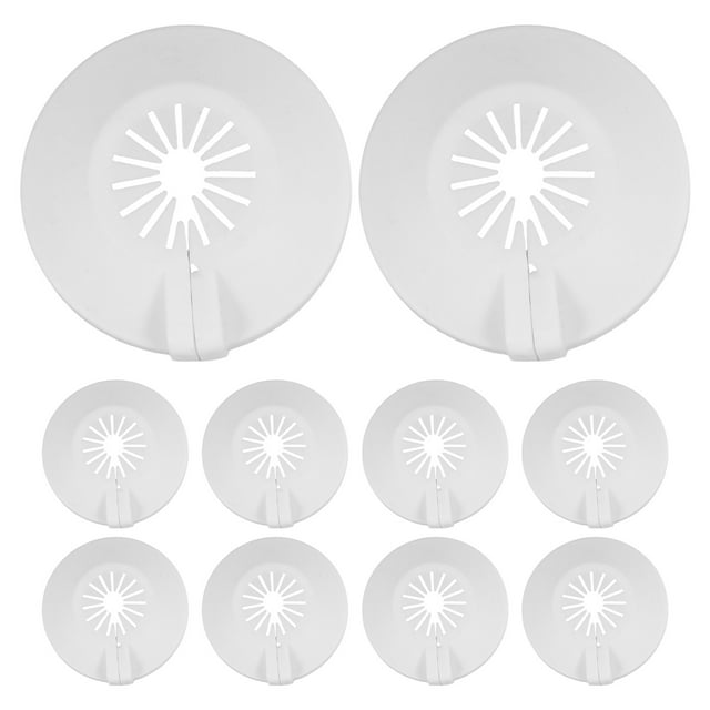 KAKOWELY 12pcs Universal Plastic Fire Sprinkler Cover Plate - Detachable Design For Easy Maintenance High-Temperature Resistant For Home Industrial Office,2.48X"X2.48"X0.39"